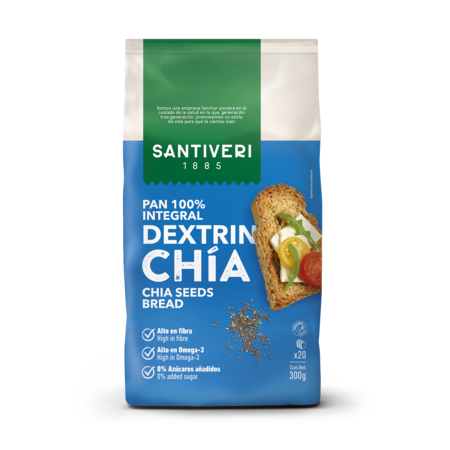 Pan 100% integral Dextrín chía