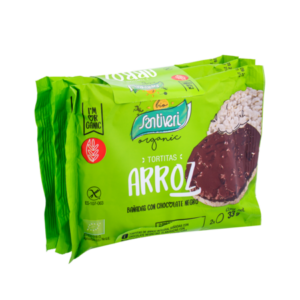 Tortitas de arroz bañadas con chocolate negro Bio